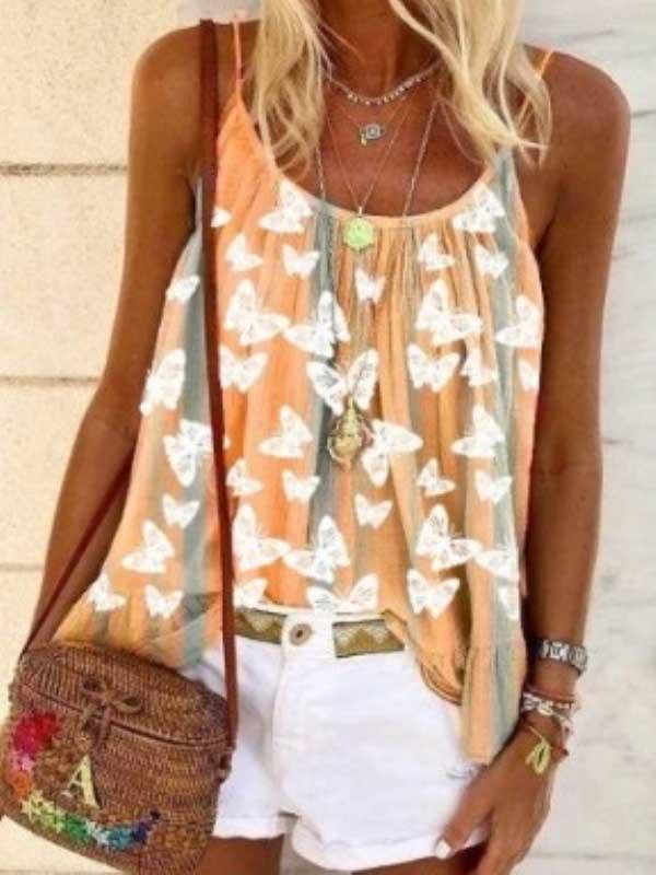 Butterfly print camisole