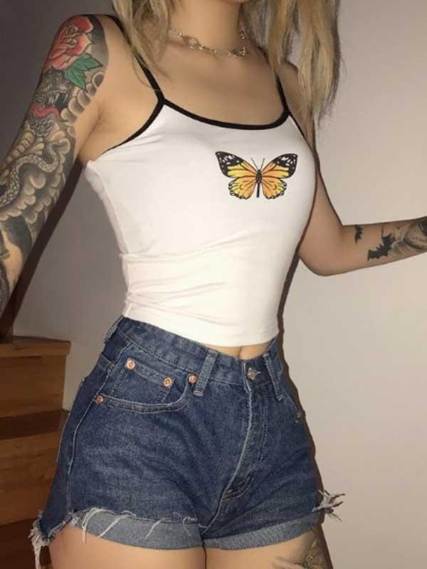 Butterfly print camisole