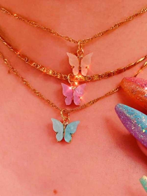 Acrylic Butterfly Necklace