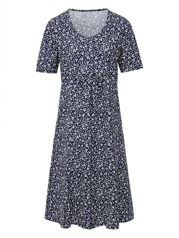 Women's plus size printed short sleeve dress