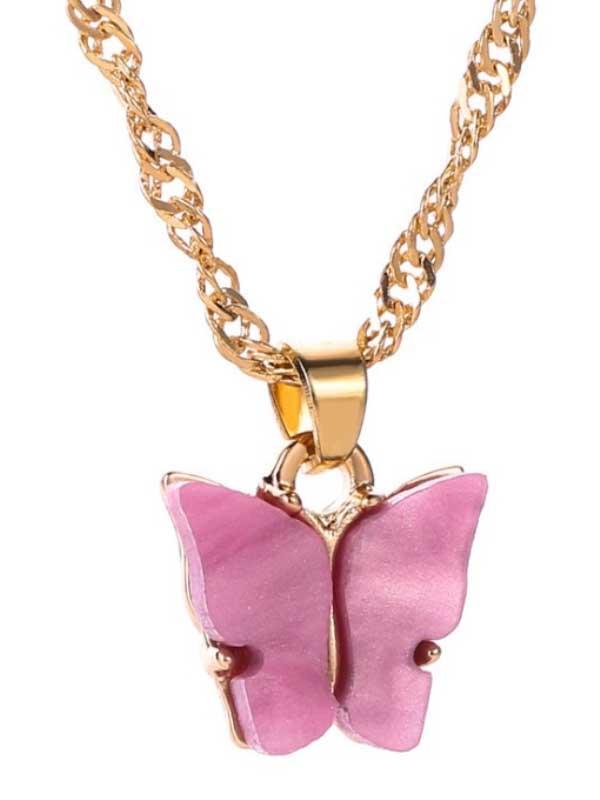Acrylic Butterfly Necklace