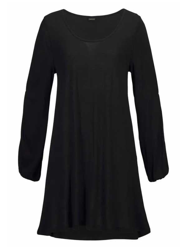 Deep V-neck loose shoulder long sleeve  loose casual beach dress