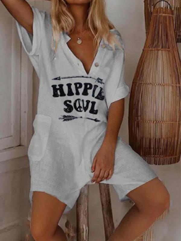 Women's fashion print jumpsuit