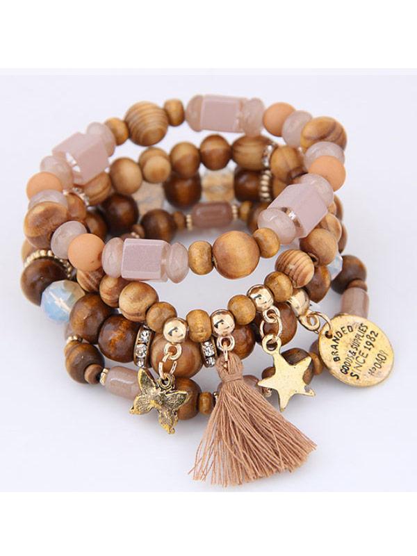 Lady Bohemian handmade butterfly beaded bracelet