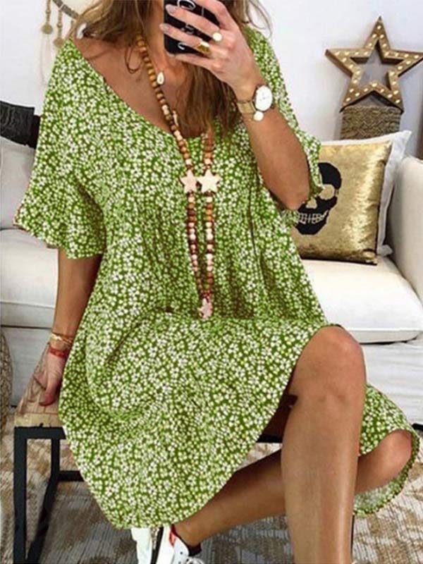 Women's Bohemian Print Dress