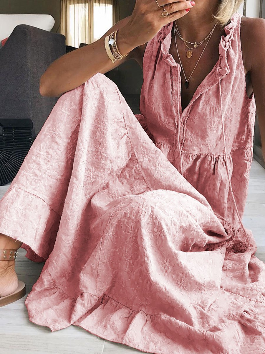 Solid Color Casual Dress 【🔥First 100pcs $30.99】