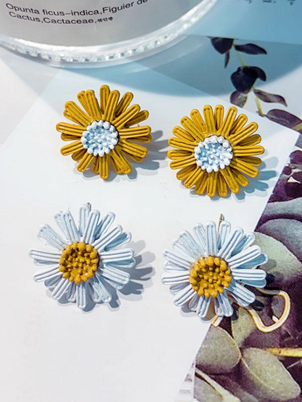 Women's Sunflower Daisy Flower Earrings
