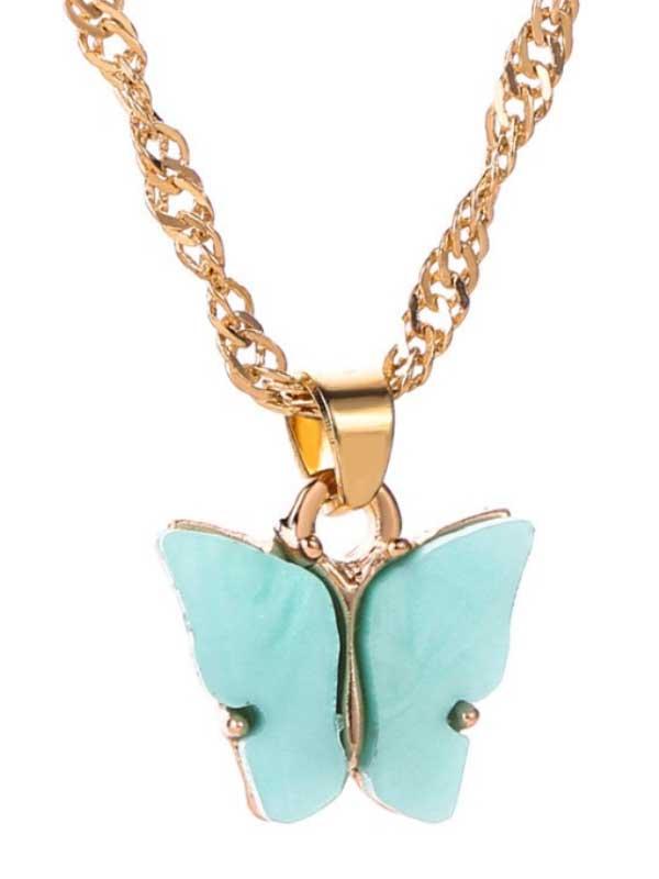 Acrylic Butterfly Necklace