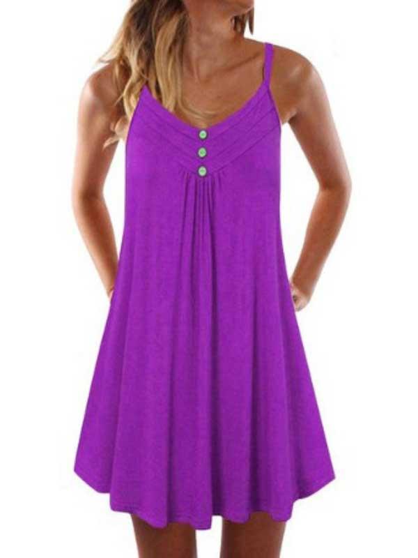 Loose sexy V-neck strap dress
