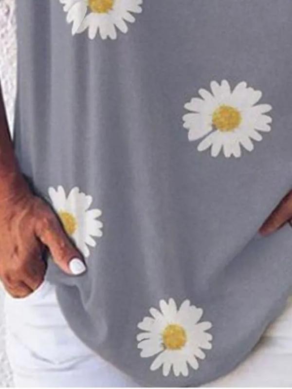 Small Daisy Loose Casual Oversized T-shirt