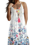 Butterfly lace loose long swing dress mid-length dress
