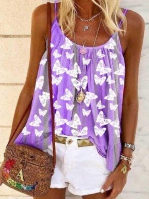 Butterfly print camisole