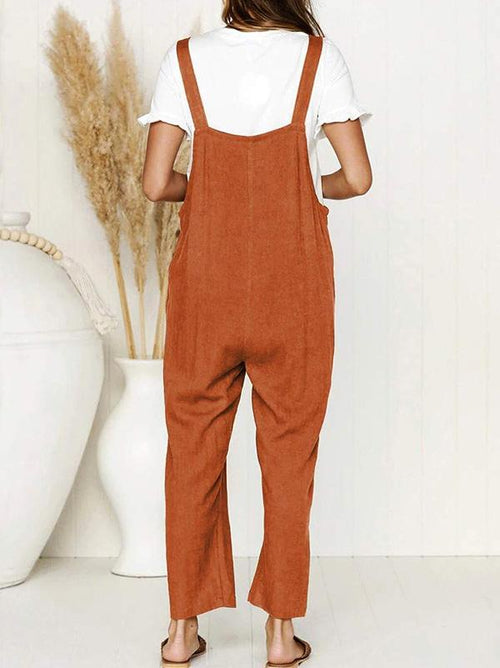 Button Strap Jumpsuit