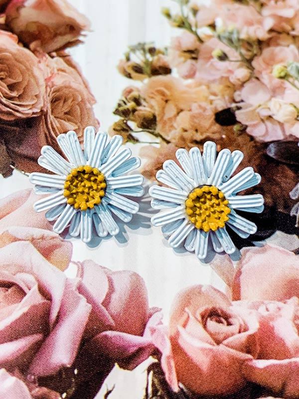Women's Sunflower Daisy Flower Earrings