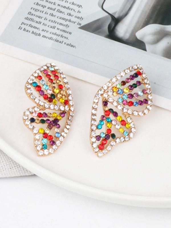 Lady Butterfly Wings Diamond Earrings