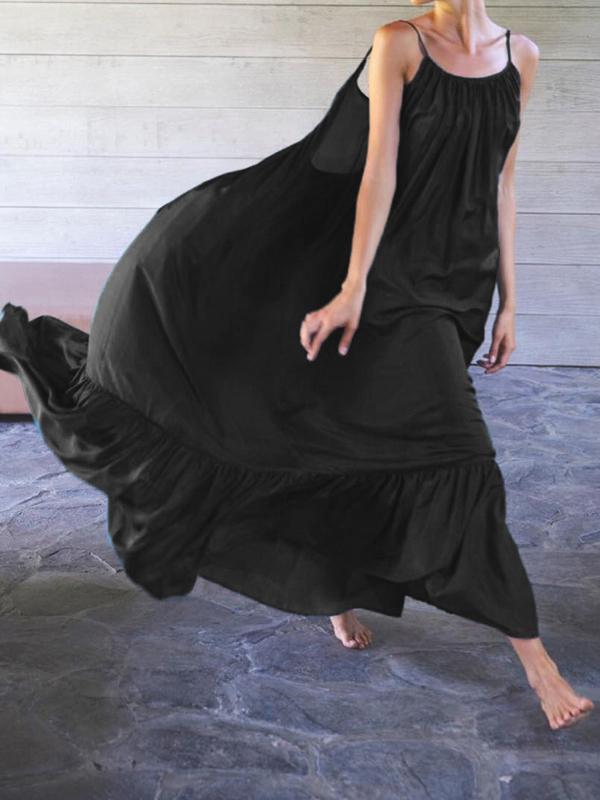 Backless Boho Party Maxi Dress