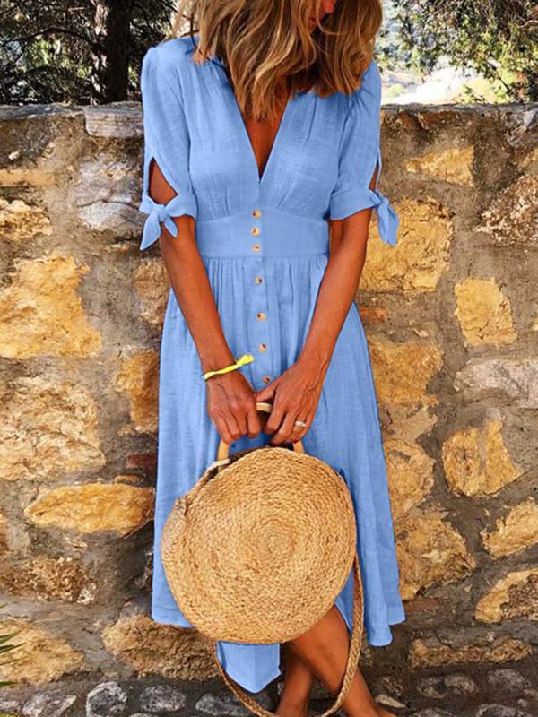 Ladies V-neck lace dress